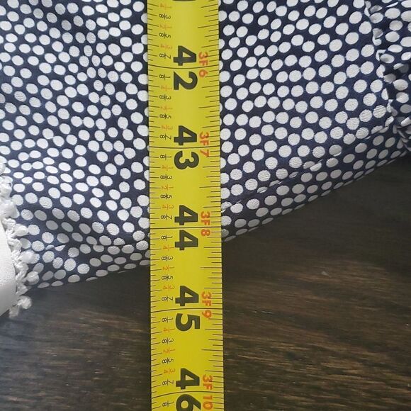 Liz Robert's 14 Vintage Long Sleeve Dress Blue Navy Polka Dot Print - Picture 15 of 15